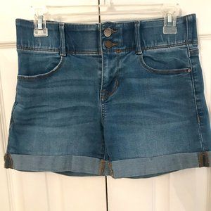 APT 9 Denim Jean Stretch Short Shorts size 29 30 waist Tummy Control 6